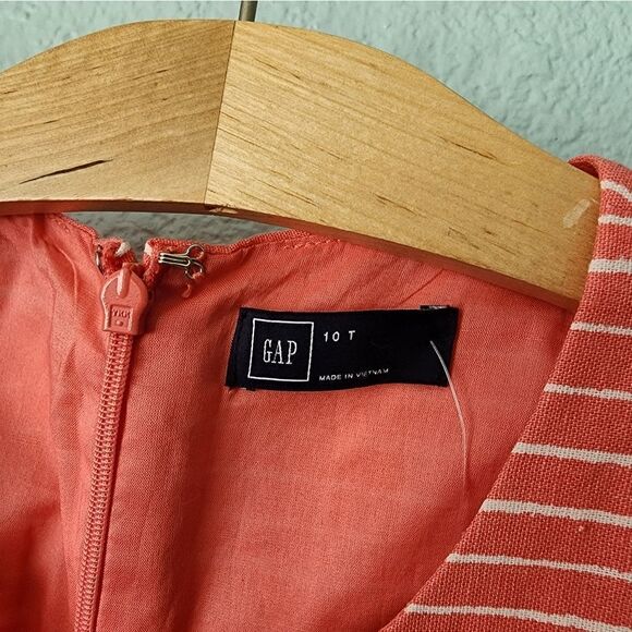 Gap linen cotton blend side pockets stripe dress - Picture 4 of 16